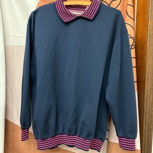 Vintage Pacer sweatshirt with collar, size small